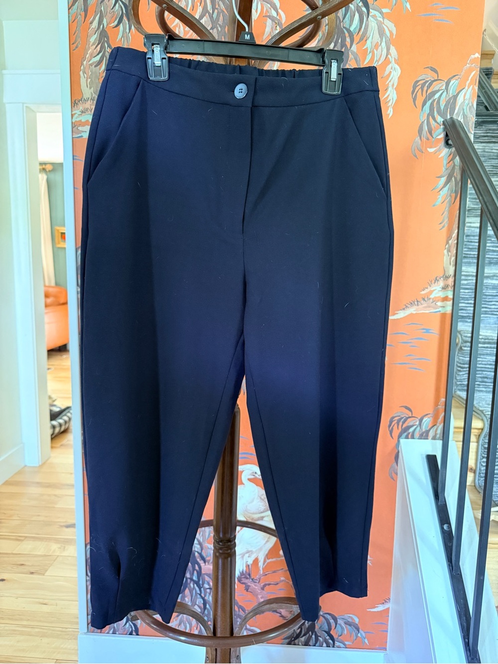 Zara Navy Tailored Trousers